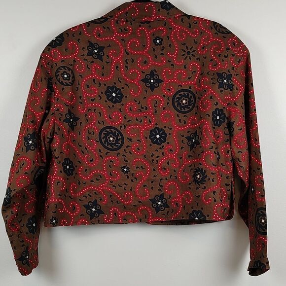 Classiques For Nordstrom Zip Front Cropped Linen Jacket Size Small - Picture 10 of 13